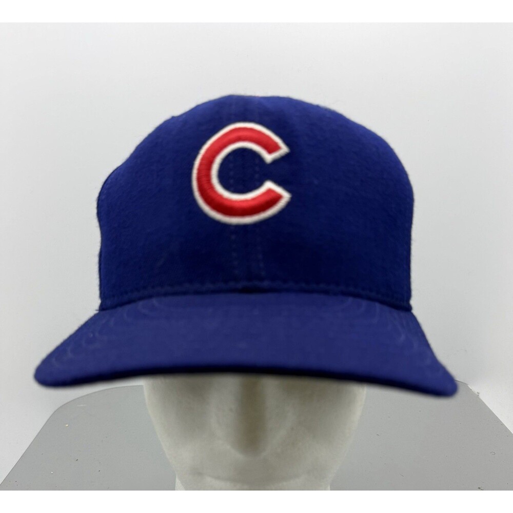 Vintage New Era 5950 Chicago Cubs Baseball Hat Blue Diamond Collection Sz 7 1/4